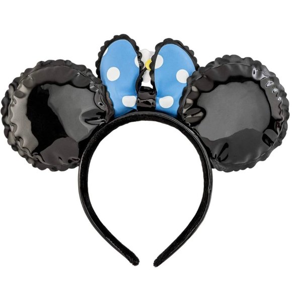Loungefly Disney Minnie Mouse Balloon Ears With Blue Bow Headband - Picture 5 of 7